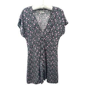 MARINE LAYER | Camila Mini Dress Floral Button Front Tencel Lyocell | Medium